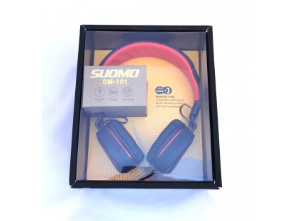 SUOMO SM-101 náhlavní sluchátka s kabelem a vestavěným mikrofonem
