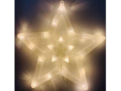 Vánoční LED dekorace - Svítící hvězda 54cm