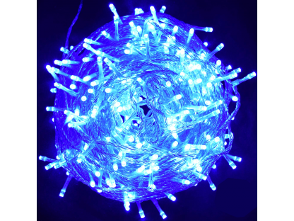 Vánoční světelný řetěz 1000 LED bílý kabel venkovní