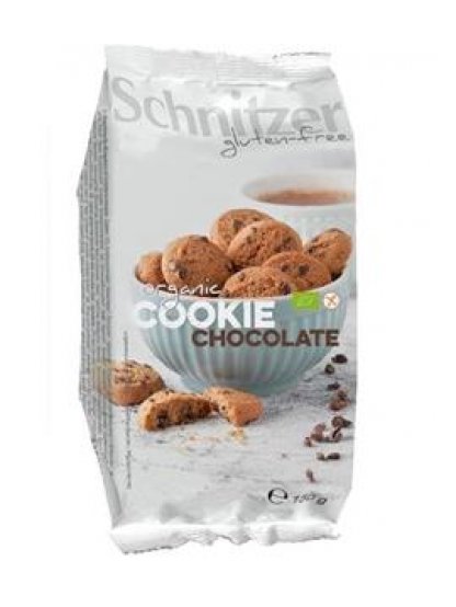 SCHNITZER - Cookie chocolate 150G (Sušenky s kousky jemné hořké čokolády)