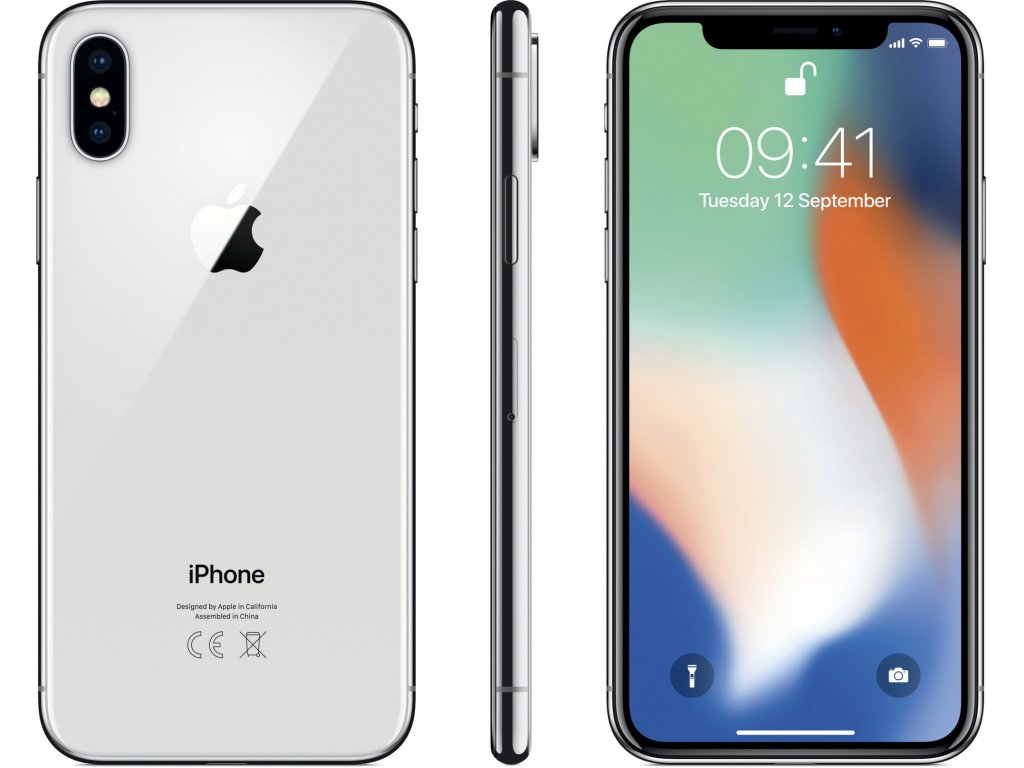 Apple iPhone X, stříbrná