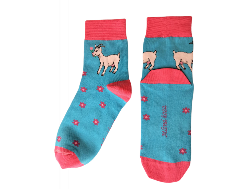 Dětské ponožky Mlsná koza vel. 32-35 a 36-38