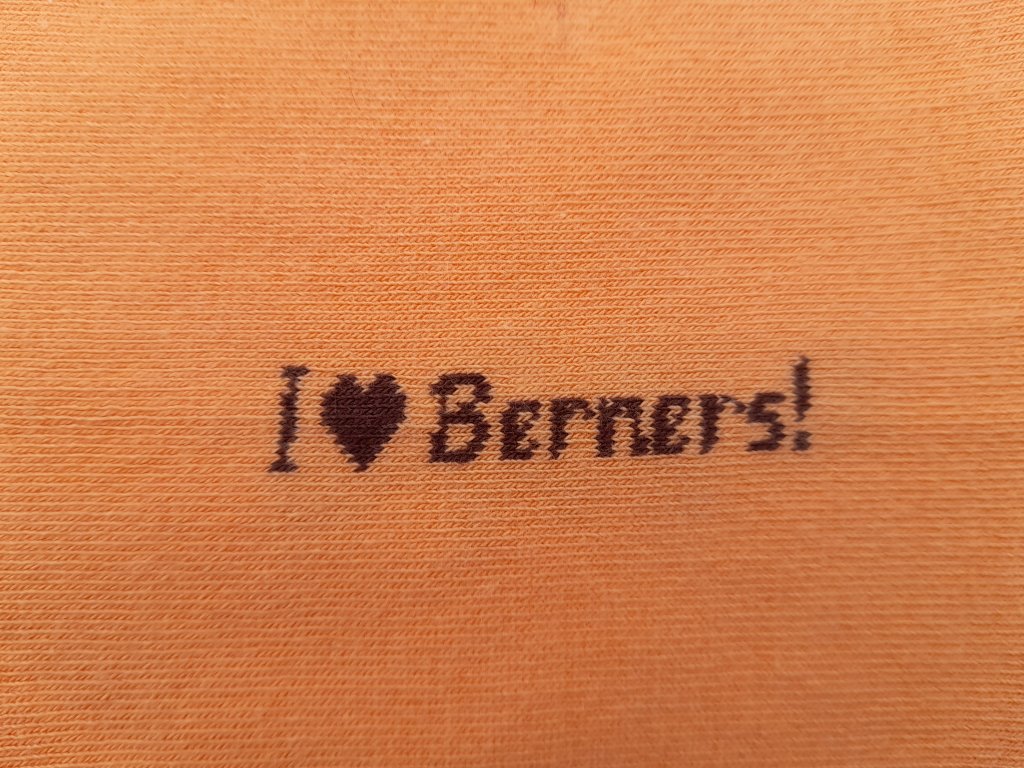 Ponožky I love Berners! - meruňkové vel. 36-38 a 39-42