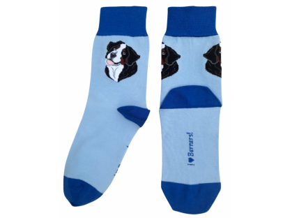 Ponožky I love Berners! - modré (vel.36-38 a 39-42)