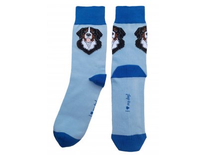 Ponožky pánské I love my dog - modré  vel. 43-46 a 47-50