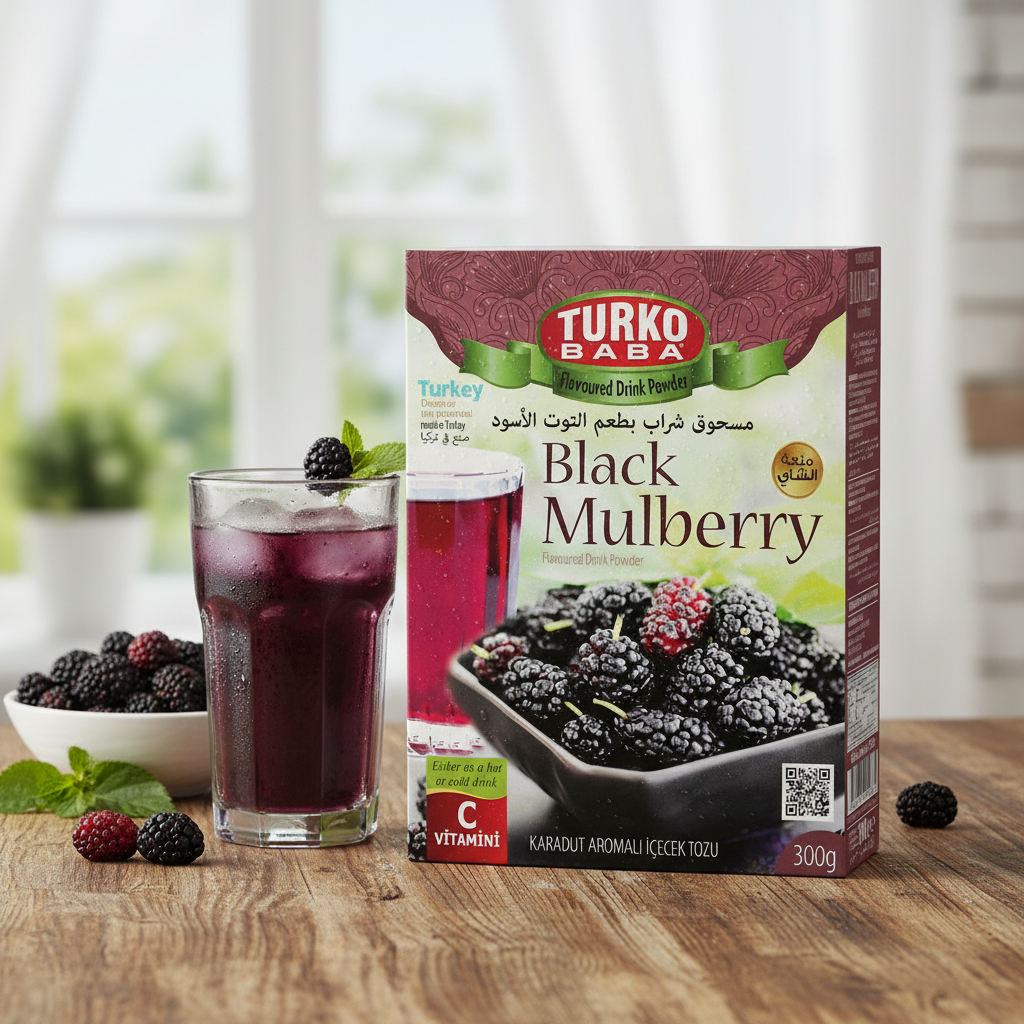 Turko Baba Turecký instantní ovocný nápoj - Moruše černá 300 g - Nemrut.cz