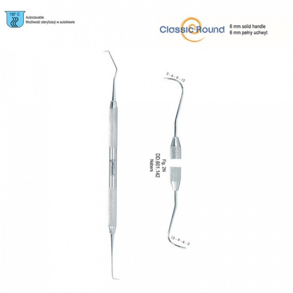 CLASSIC - ROUND sonda periodontická oboustranná barevná fig.2N DD.601.142