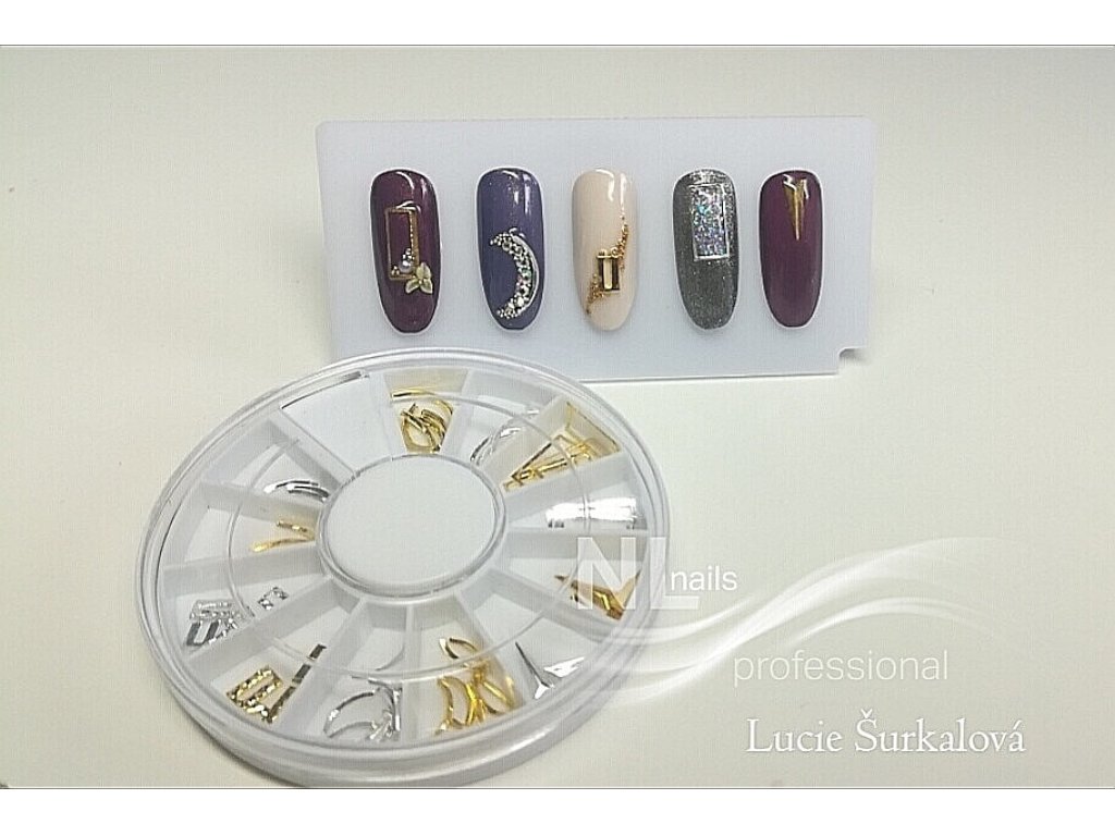 METAL 3D nail art deco