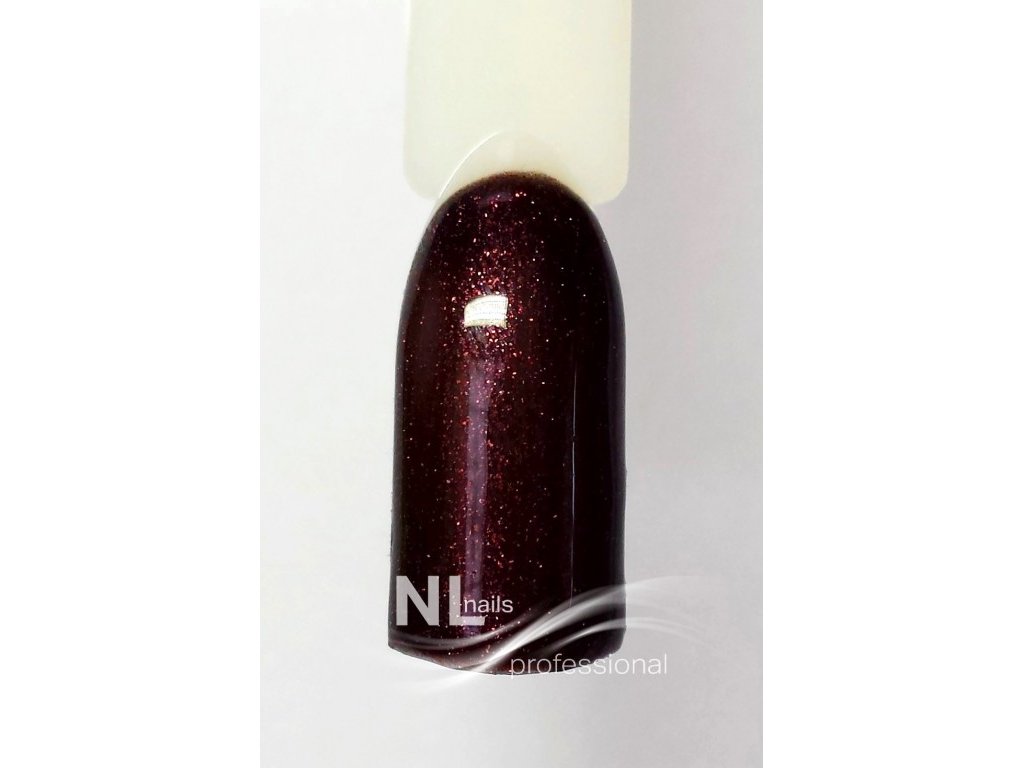 UV, LED barevný gel GLITTER MAGIC BROWN