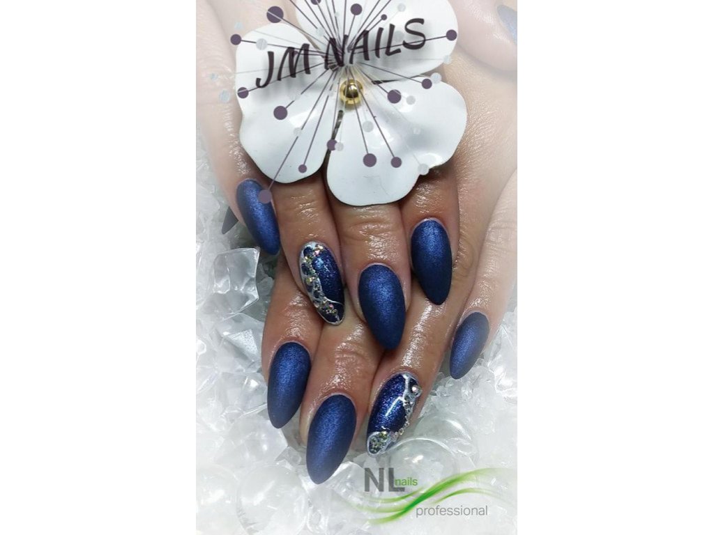 UV, LED barevný gel GLITTER MAGIC DARK BLUE