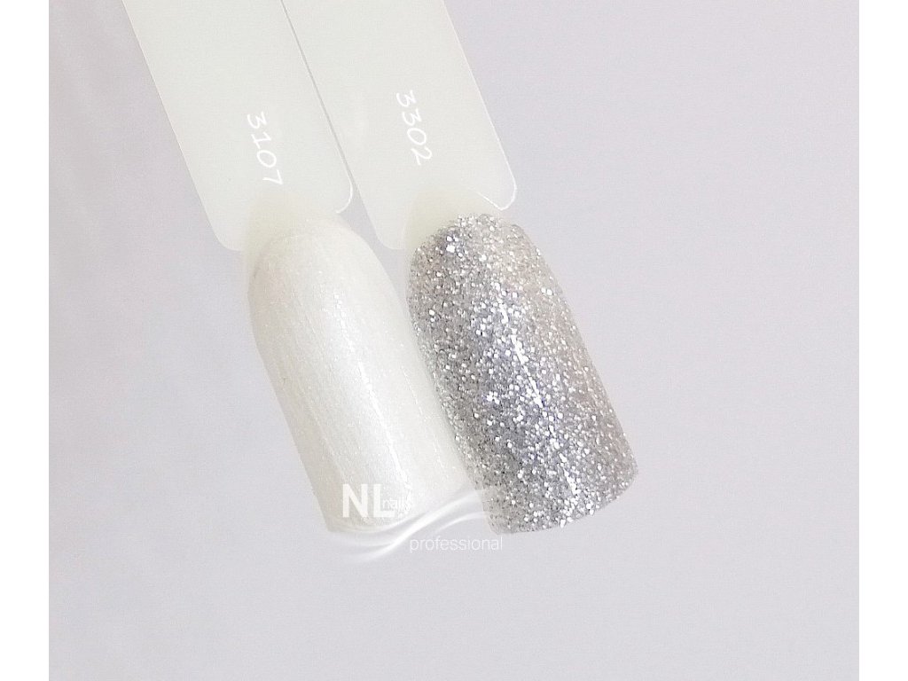 UV, LED barevný gel GLITTER SILVER