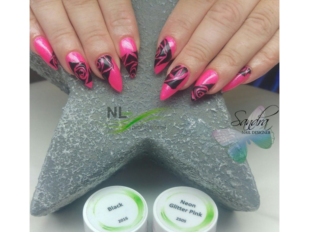 UV, LED barevný gel NEON GLITTER PINK