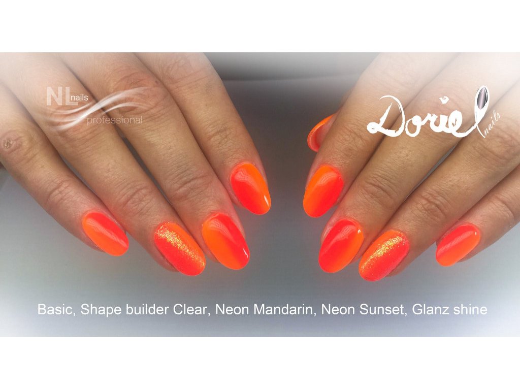 UV, LED barevný gel NEON MANDARIN