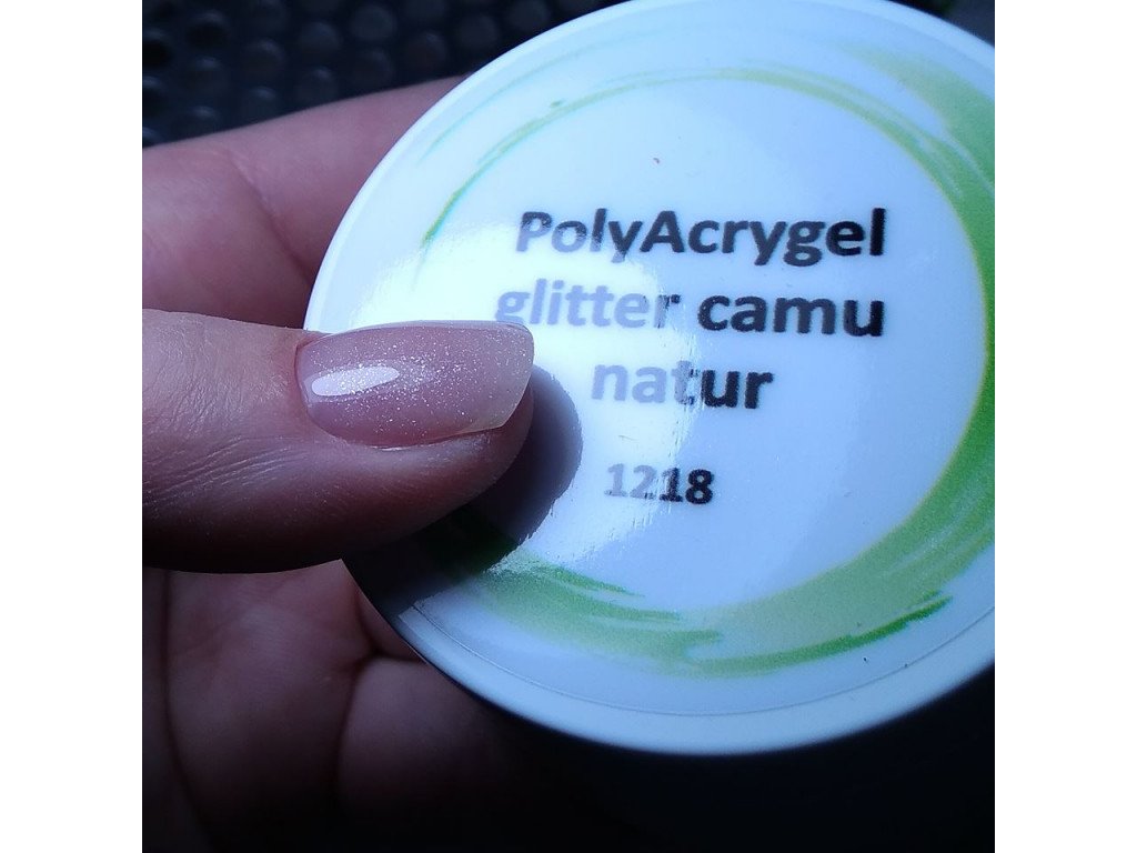 UV, LED gel PolyAcrygel glitter camu natur