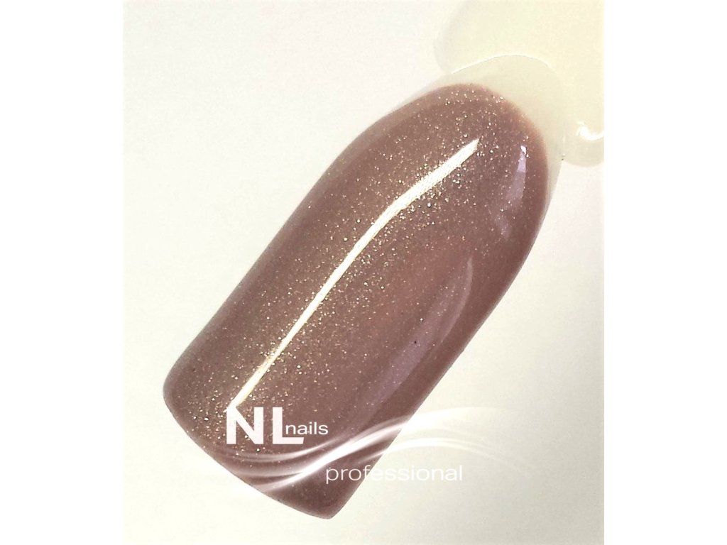 UV, LED metalický barevný gel METALLIC NUDE BROWN