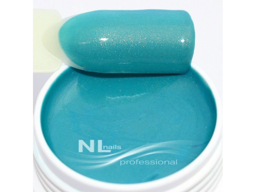 UV, LED metalický barevný gel METALLIC TIFFANY BLUE GOLD