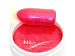 UV, LED barevný gel GLITTER RED PINK 5ml