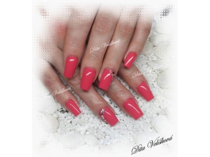 UV, LED barevný gel CANDY RED 5ml 2