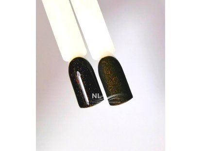 UV, LED barevný gel GLITTER BLACK JANTAR 5ml