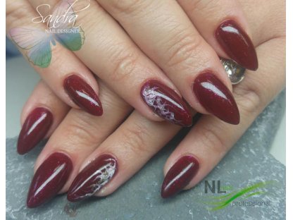 UV, LED barevný gel GLITTER DARK RED WINE