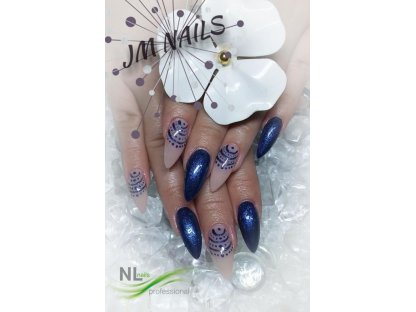 UV, LED barevný gel GLITTER MAGIC DARK BLUE