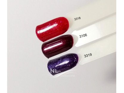 UV, LED barevný gel GLITTER RED RAINBOW