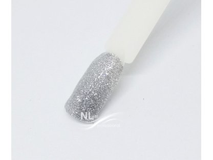 UV, LED barevný gel GLITTER SILVER 5ml