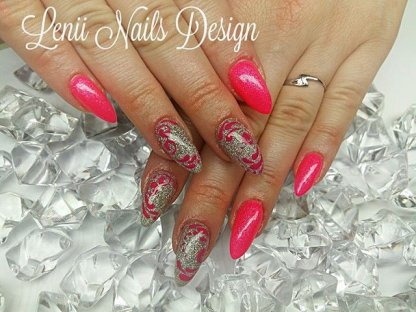 UV, LED barevný gel NEON GLITTER PINK