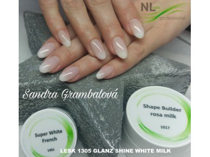 UV,LED lesk GLANZ SHINE WHITE MILK