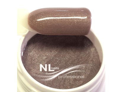 UV, LED metalický barevný gel METALLIC NUDE BROWN 2