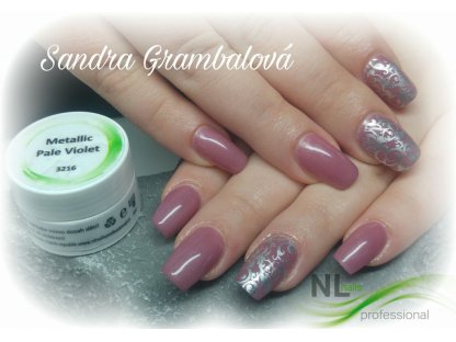 UV, LED metalický barevný gel METALLIC PALE VIOLET 5ml 2