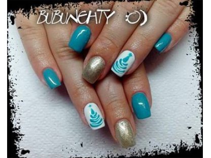 UV, LED metalický barevný gel METALLIC TIFFANY BLUE GOLD