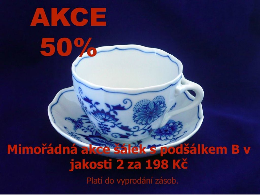 Sale 5+1 Free Cibulák cup and saucer 12-piece set B+B 0,2 l porcelain Dubí 2nd quality