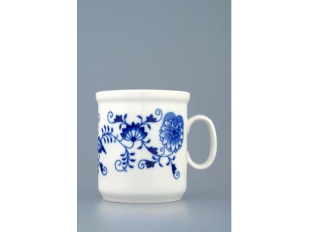 Akce - 50 % Cibulák hrnek Henry M bez linek 0,27 l,Akce-50% cibulákový porcelán Dubí, 2.jakost
