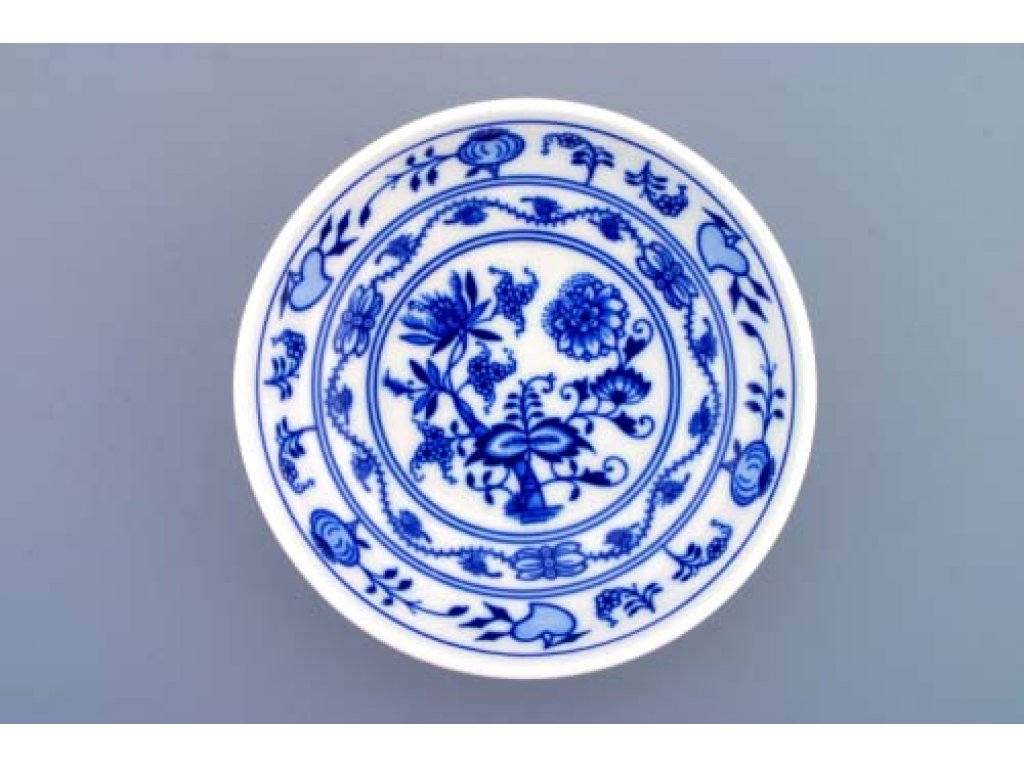 Akce -50 % Cibulák Miska hladká nízká 14 cm originální cibulákový porcelán Dubí, cibulový vzor, 2.jakost