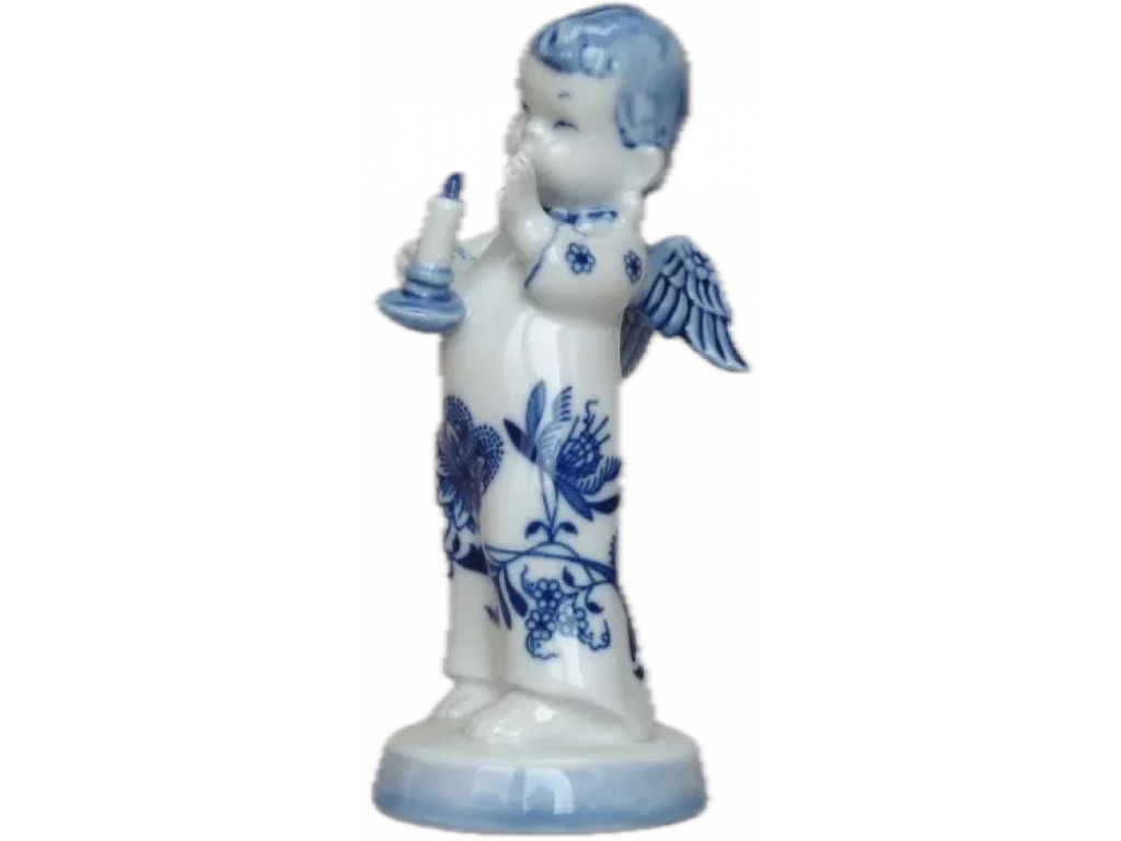 Cibulák Anjelik so sviečkou 15cm Originálny Český Porcelán Dubí 