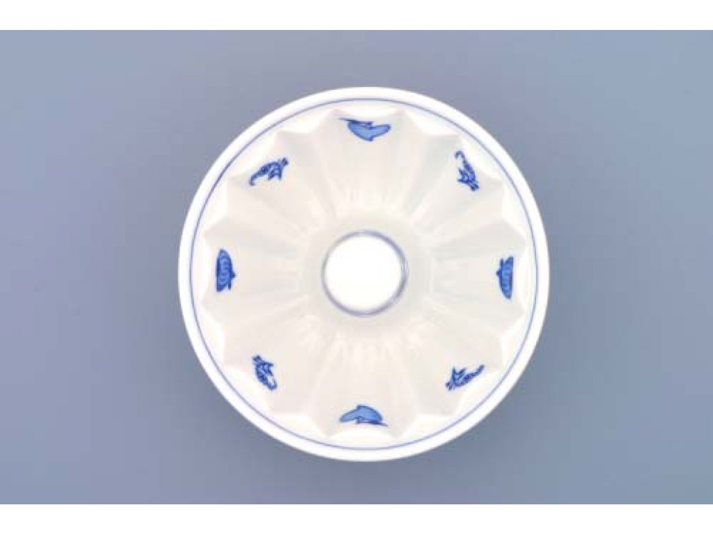 Cibulák bábovka malá 13,7 cm originální cibulákový porcelán Dubí , cibulový vzor,