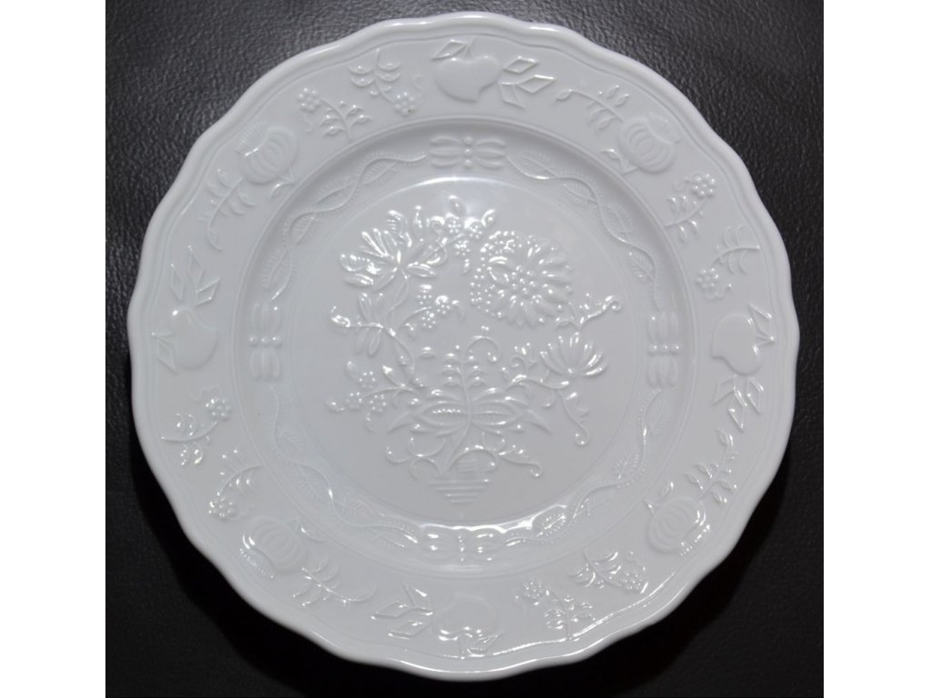 Cibulák weißer Teller Elegance dessert 19 cm Tschechisches Porzellan Dubí