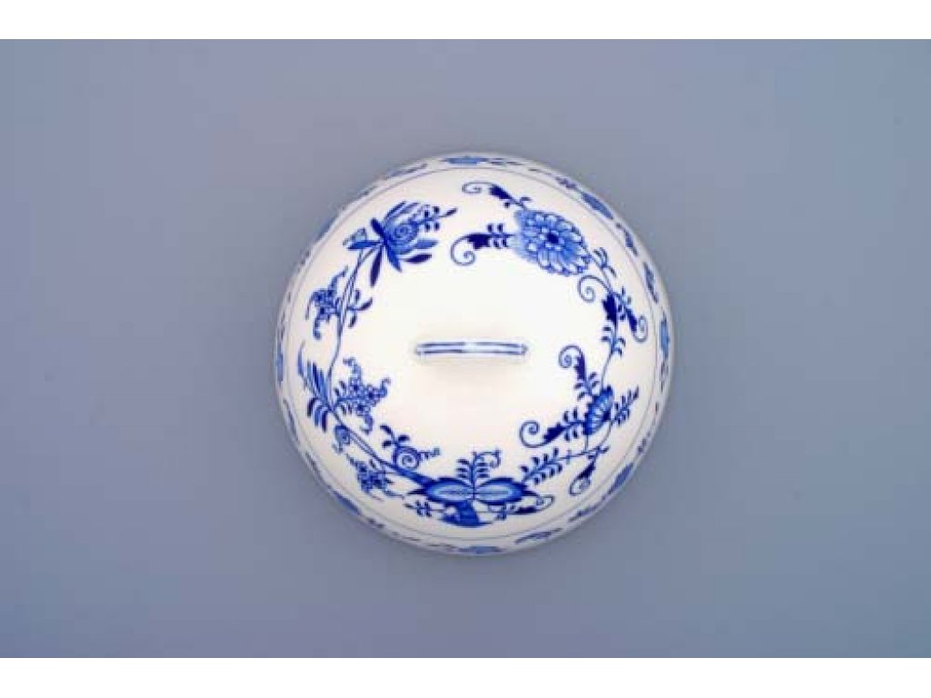 Cibulák Cloche poklop na potraviny 20 cm originální cibulákový porcelán Dubí, cibulový vzor,