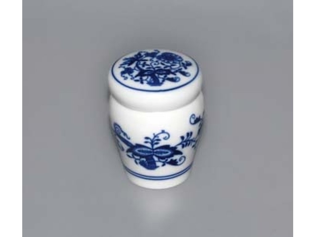 Zwiebelmuster Container with Lid 0.10L, Original Bohemia Porcelain from Dubi