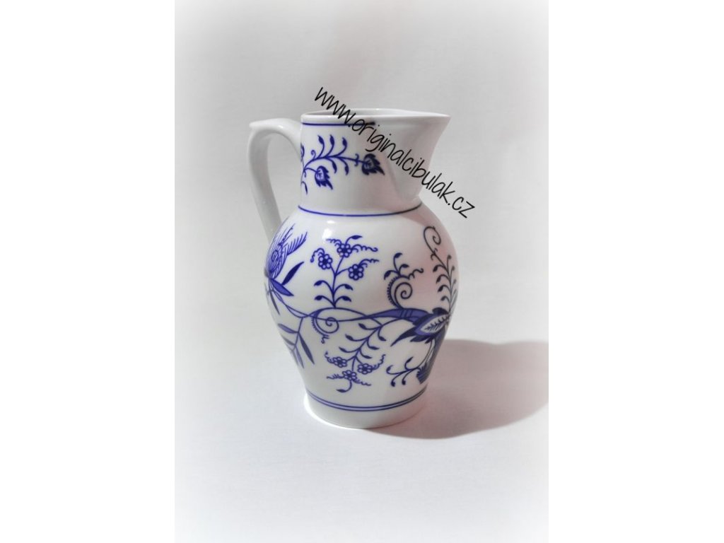 Cibulák džbán vysoký 0,90 l cibulový porcelán originálny porcelán Dubí