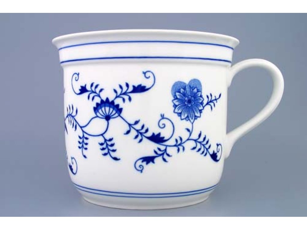 Cibulák Mug Czech with 1 handle 3,0 l, original Dubí porcelain, onion pattern,