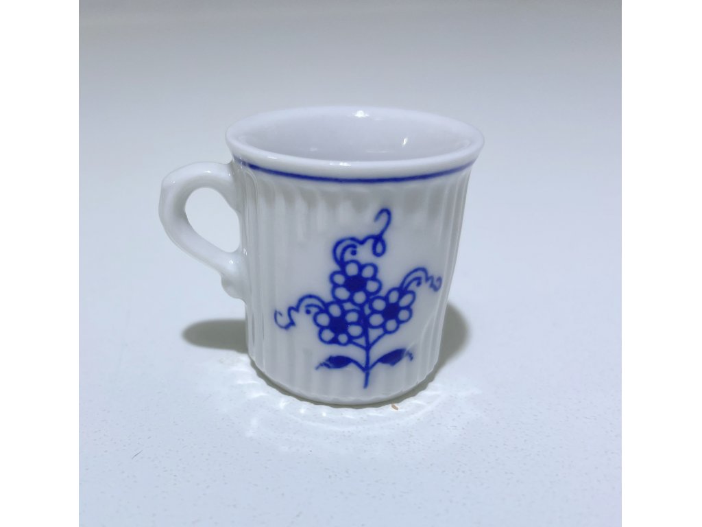 Cibulák hrnček mini Mozart 0,009 l originálny český porcelán Dubí