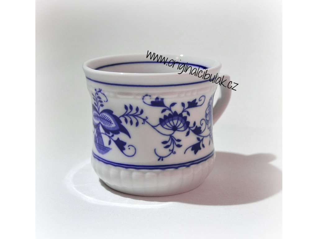 Cibulák mug Pearl small 0,26 l original Czech porcelain Dubí onion pattern 2nd quality