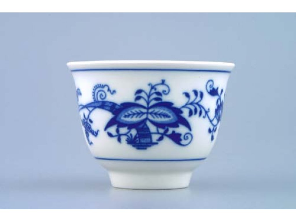 Cibulák kalíšek 8 cm Akce -50% originální cibulákový porcelán Dubí, 1.jak.