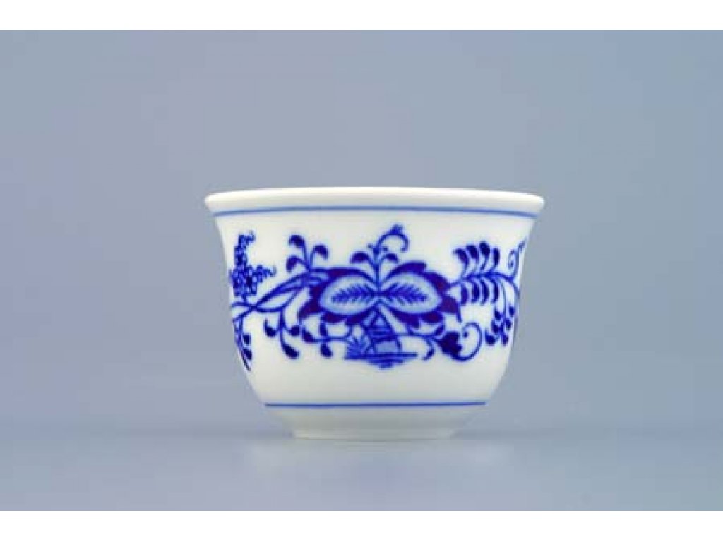 Cibulák Kalíšek Ali M 0,04 l originální cibulákový porcelán Dubí, cibulový vzor,