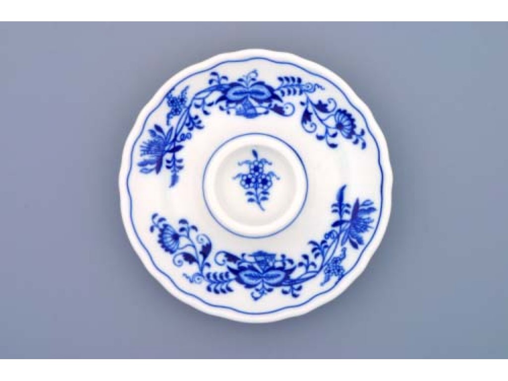 Zwiebelmuster Eierbecher niedrig 13cm Original Bohemia Porzellan aus Dubi