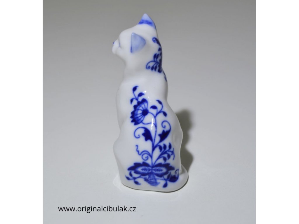 Cibulák Mačička Dux 8cm cibulový porcelán originálny cibulák Dubí