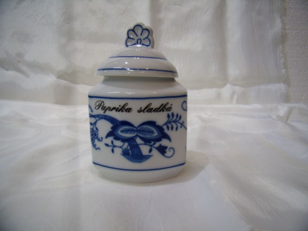 Cibulák spice jar with lid and inscription New spices 0,20 l Dubí