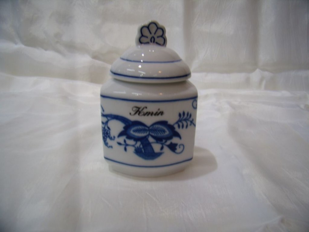 Cibulák spice jar with lid and inscription New spices 0,20 l Dubí